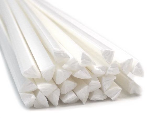 Plastic welding rods PS 4mm Triangular Natural 25 rods | az-reptec